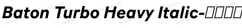 Baton Turbo Heavy Italic字体转换